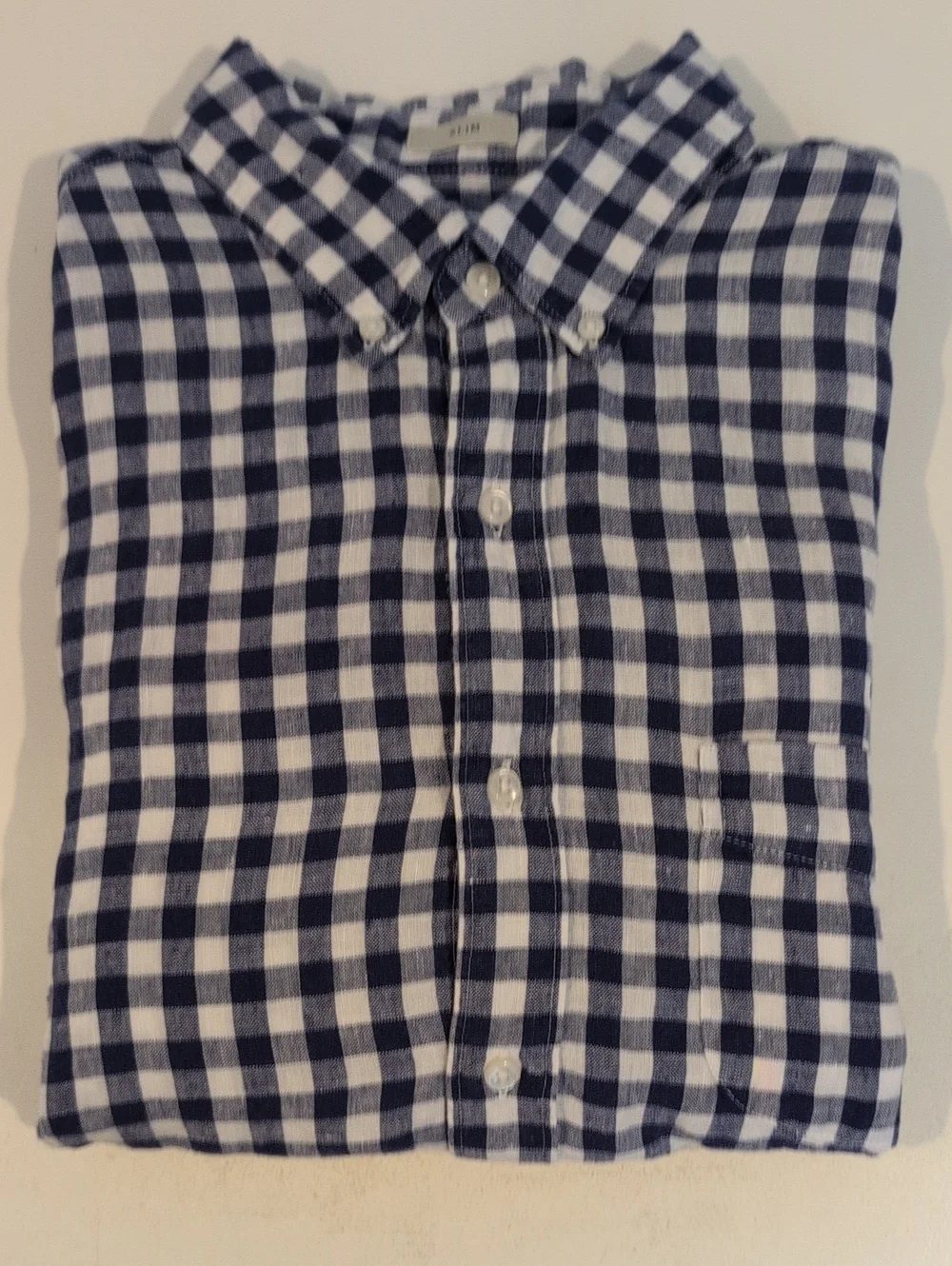 J. Crew Mens Large Slim 100% Linen Long Sleeve Button Down Shirt Style #K7899